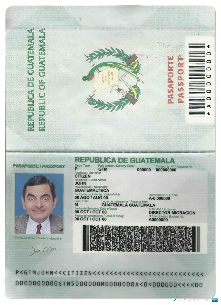 Download Guatemala passport Photoshop template